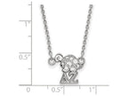 LogoArt Sterling Silver Delta Zeta Extra Small Pendant Necklace With 18 Inch