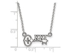 LogoArt Sterling Silver Kappa Kappa Gamma Extra Small Pendant Necklace With 18 Inch