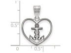 LogoArt Sterling Silver Alpha Sigma Tau Heart Pendant Necklace