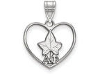 LogoArt Sterling Silver Alpha Phi Heart Pendant Necklace
