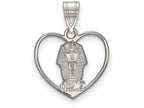 LogoArt Sterling Silver Phi Sigma Sigma Heart Pendant Necklace