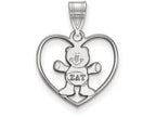 LogoArt Sterling Silver Sigma Delta Tau Heart Pendant Necklace
