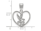 LogoArt Sterling Silver Sigma Kappa Heart Pendant Necklace