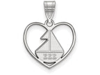 LogoArt Sterling Silver Sigma Sigma Sigma Heart Pendant Necklace