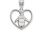 LogoArt Sterling Silver Theta Phi Alpha Heart Pendant Necklace