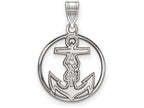 LogoArt Sterling Silver Alpha Sigma Tau Small Circle Pendant Necklace