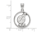 LogoArt Sterling Silver Alpha Sigma Alpha Small Circle Pendant Necklace