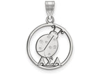 LogoArt Sterling Silver Alpha Sigma Alpha Small Circle Pendant Necklace