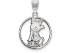 LogoArt Sterling Silver Alpha Xi Delta Small Circle Pendant Necklace