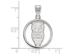 LogoArt Sterling Silver Chi Omega Small Circle Pendant Necklace