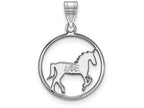 LogoArt Sterling Silver Delta Phi Epsilon Small Circle Pendant Necklace