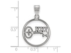 LogoArt Sterling Silver Kappa Kappa Gamma Small Circle Pendant Necklace