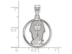 LogoArt Sterling Silver Phi Sigma Sigma Small Circle Pendant Necklace