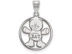 LogoArt Sterling Silver Sigma Delta Tau Small Circle Pendant Necklace