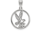 LogoArt Sterling Silver Sigma Kappa Small Circle Pendant Necklace