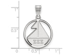 LogoArt Sterling Silver Sigma Sigma Sigma Small Circle Pendant Necklace