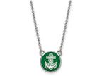 LogoArt Sterling Silver Alpha Sigma Tau Extra Small Enameled Pendant Necklace With 18 Inch