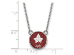 LogoArt Sterling Silver Alpha Phi Extra Small Enameled Pendant Necklace With 18 Inch