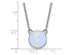 LogoArt Sterling Silver Delta Delta Delta Extra Small Enameled Pendant Necklace With 18 Inch