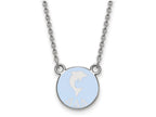 LogoArt Sterling Silver Delta Delta Delta Extra Small Enameled Pendant Necklace With 18 Inch