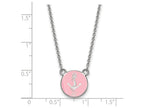 LogoArt Sterling Silver Delta Gamma Extra Small Enameled Pendant Necklace With 18 Inch