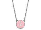 LogoArt Sterling Silver Delta Gamma Extra Small Enameled Pendant Necklace With 18 Inch