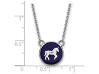 LogoArt Sterling Silver Delta Phi Epsilon Extra Small Enameled Pendant Necklace With 18 Inch