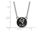 LogoArt Sterling Silver Kappa Alpha Theta Extra Small Enameled Pendant Necklace With 18 Inch