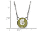 LogoArt Sterling Silver Kappa Delta Extra Small Enameled Pendant Necklace With 18 Inch