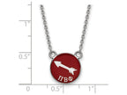LogoArt Sterling Silver Pi Beta Phi Extra Small Enameled Pendant Necklace With 18 Inch