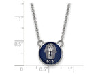 LogoArt Sterling Silver Phi Sigma Sigma Extra Small Enameled Pendant Necklace With 18 Inch