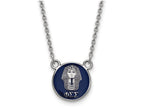 LogoArt Sterling Silver Phi Sigma Sigma Extra Small Enameled Pendant Necklace With 18 Inch