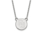 LogoArt Sterling Silver Oklahoma Small Disc Necklace