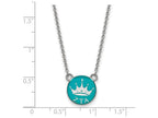 LogoArt Sterling Silver Zeta Tau Alpha Extra Small Enameled Pendant Necklace With 18 Inch