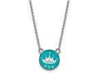 LogoArt Sterling Silver Zeta Tau Alpha Extra Small Enameled Pendant Necklace With 18 Inch
