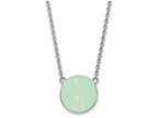 LogoArt Sterling Silver Alpha Epsilon Phi Small Enameled Pendant Necklace With 18 Inch