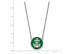 LogoArt Sterling Silver Alpha Sigma Tau Small Enameled Pendant Necklace With 18 Inch