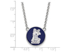 LogoArt Sterling Silver Alpha Xi Delta Small Enameled Pendant Necklace With 18 Inch