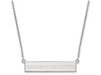 Logoart 925 Sterling Silver Chicago Blackhawks Small Bar Necklace