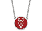 LogoArt Sterling Silver Chi Omega Small Enameled Pendant Necklace With 18 Inch