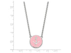 LogoArt Sterling Silver Delta Gamma Small Enameled Pendant Necklace With 18 Inch
