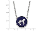 LogoArt Sterling Silver Delta Phi Epsilon Small Enameled Pendant Necklace With 18 Inch