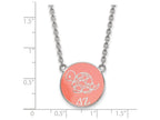 LogoArt Sterling Silver Delta Zeta Small Enameled Pendant Necklace With 18 Inch