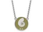 LogoArt Sterling Silver Kappa Delta Small Enameled Pendant Necklace With 18 Inch