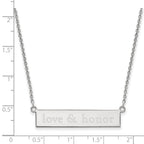 Logoart 925 Sterling Silver Miami University Small Bar Necklace