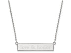 Logoart 925 Sterling Silver Miami University Small Bar Necklace