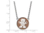 LogoArt Sterling Silver Sigma Delta Tau Small Enameled Pendant Necklace With 18 Inch