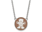 LogoArt Sterling Silver Sigma Delta Tau Small Enameled Pendant Necklace With 18 Inch