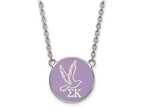 LogoArt Sterling Silver Sigma Kappa Small Enameled Pendant Necklace With 18 Inch