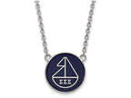 LogoArt Sterling Silver Sigma Sigma Sigma Small Enameled Pendant Necklace With 18 Inch